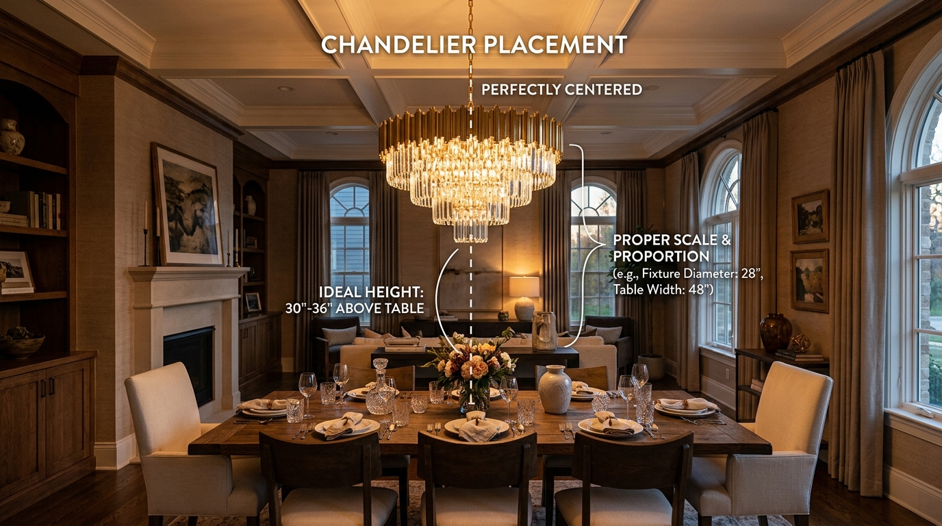 Chandelier Placement Guide: Which Room, Which Size, Which Height